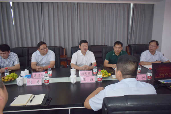 胜通智能迎来马鞍山当涂县魏邦军县长等领导现场参观指导！